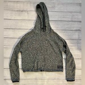 PINK Women's Crop Gray Hoodie